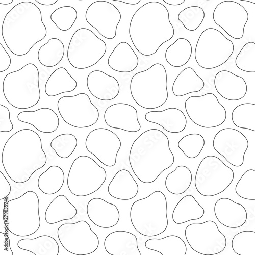 Vector illustration, cow spots seamless pattern. Black color.
