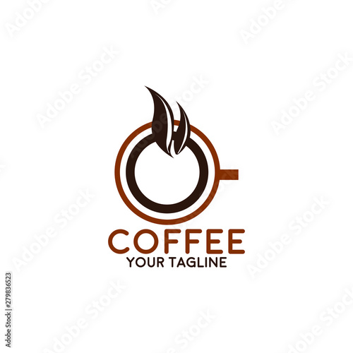 Coffee Shop Logo Icon Design Template. Cappuccino Cafe Vector Illustration