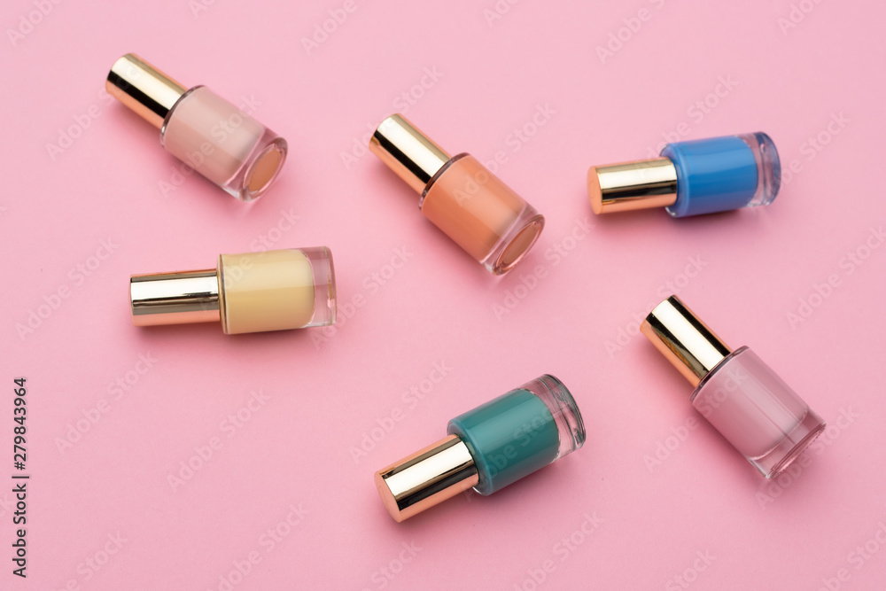 Collection of pastel nail lacquers Collection of pastel nail lacquers