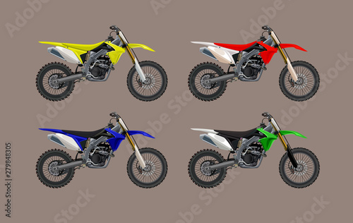 Sport motorcycle moto technic drawing. vector icon