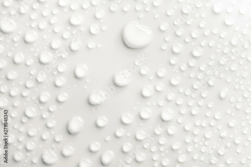 Pure water drops on clean surface