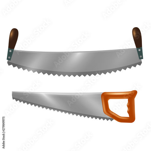 Two saws with one handle and two