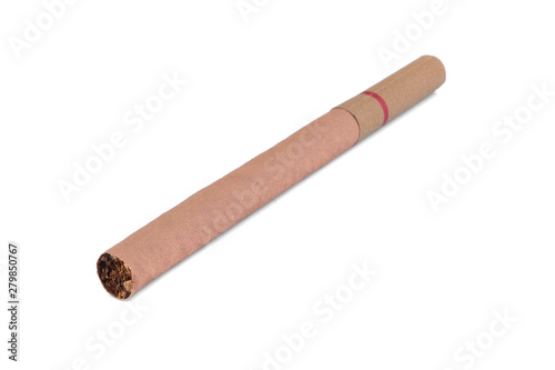 Cigar on white background