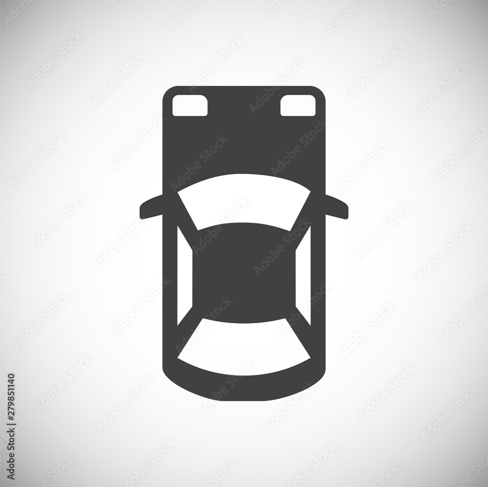 Car top view icon on background for graphic and web design. Simple illustration. Internet concept symbol for website button or mobile app. Car top view icon on background for graphic and web design. Simple illustration. Internet concept symbol for website button or mobile app.