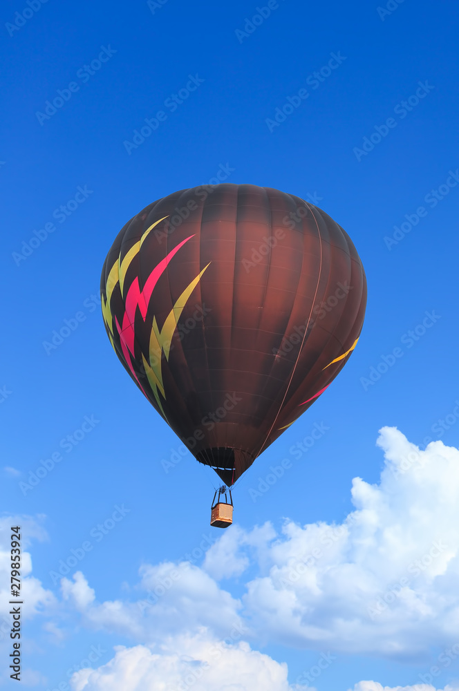 Fototapeta premium Colorful Hot Air Balloons in Flight over blue sky
