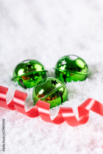 Christmas bells in the snow photo