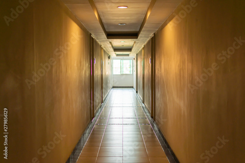 A walkway in an apartment
