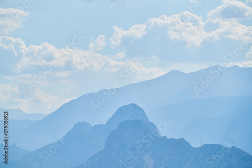 amazing mountain landscape and clouds