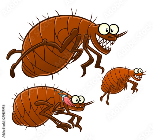 Cartoon fleas