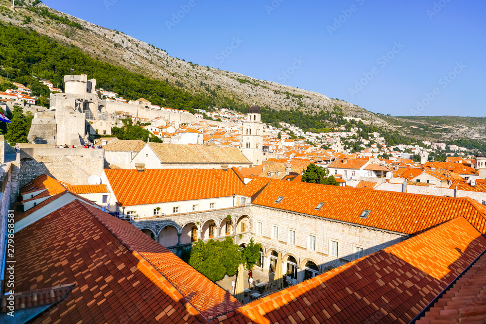 Obraz na plátně rooftop view of Old Town Dubrovnik