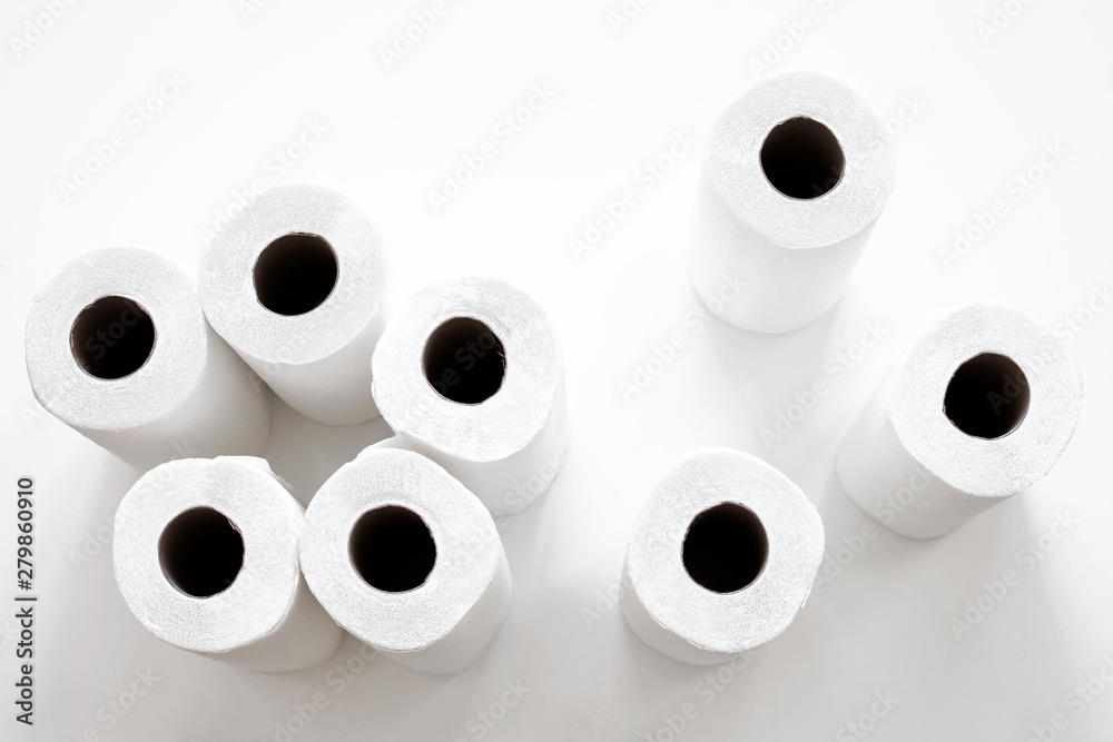Rolls of toilet paper isolated on white Rolls of toilet paper isolated on white