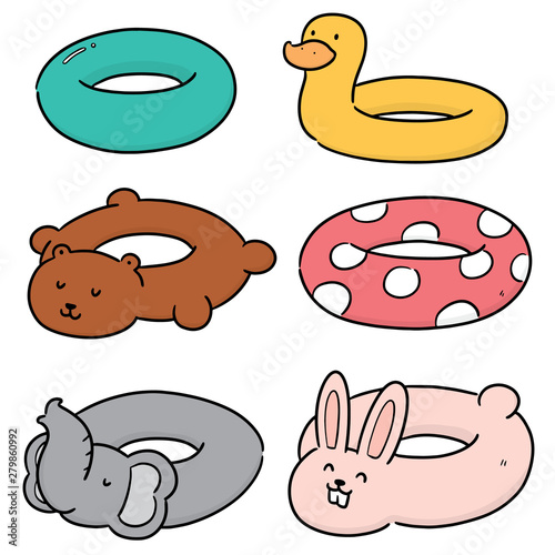 vector set of life ring