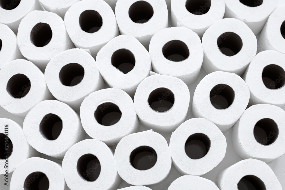 Rolls of toilet paper isolated on white Rolls of toilet paper isolated on white