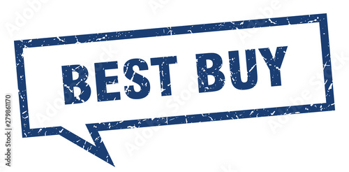 best buy sign. best buy square speech bubble. best buy