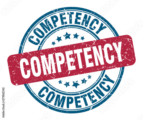 competency stamp. competency round grunge sign. competency