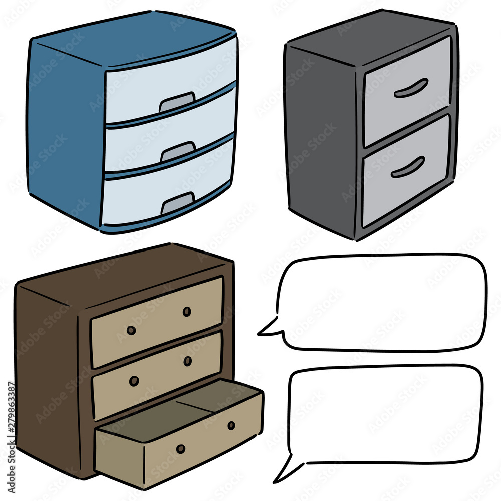 vector set of drawer vector set of drawer