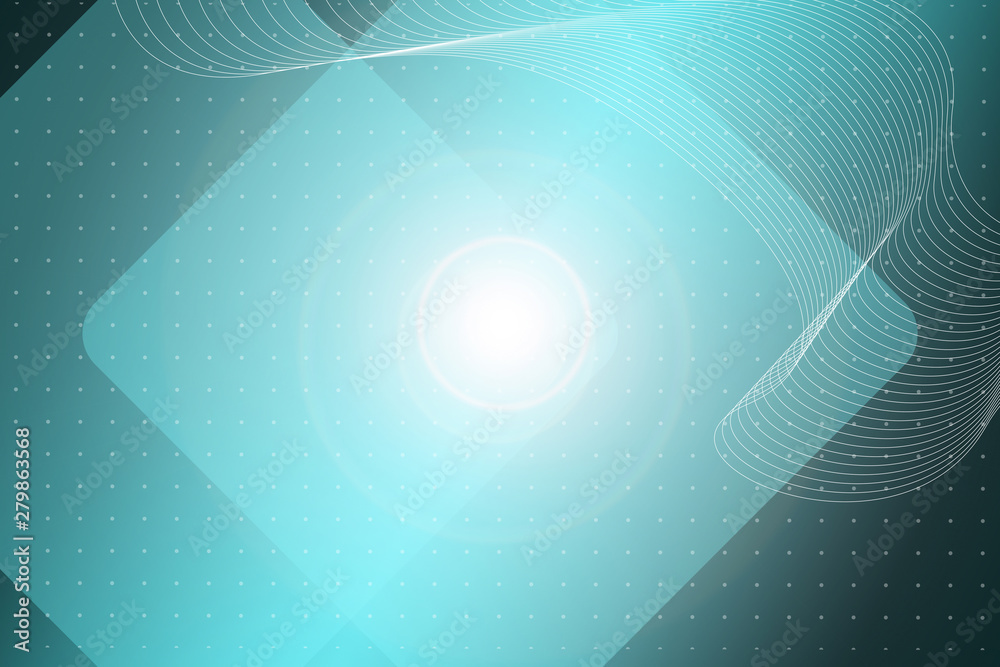 Naklejka premium abstract, blue, pattern, design, illustration, wallpaper, halftone, texture, art, light, backdrop, graphic, digital, technology, wave, dot, circle, curve, color, dots, green, artistic, element, white