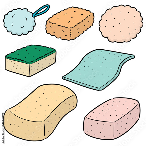 vector set of sponge