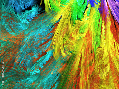 rainbow abstract fractal background 3d rendering illustration