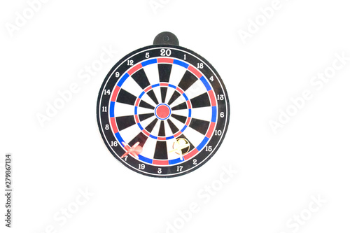 darts and target on white background.