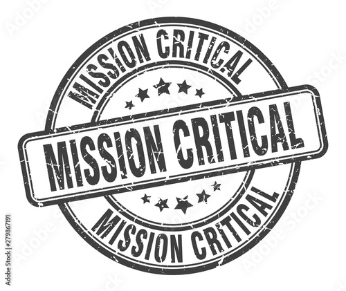mission critical stamp. mission critical round grunge sign. mission critical