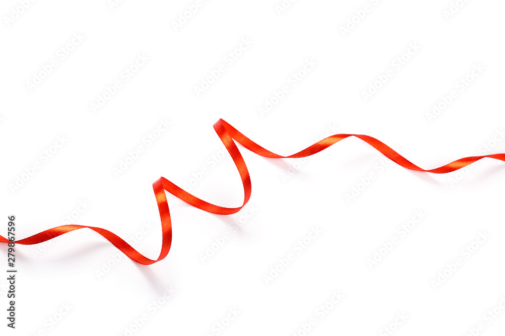 Red ribbon isolated on white Red ribbon isolated on white