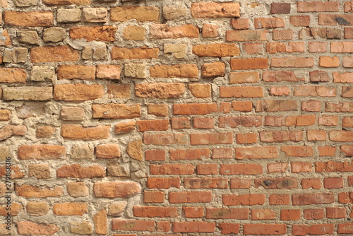 old red brick wall texture background