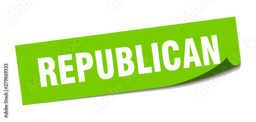republican sticker. republican square isolated sign. republican