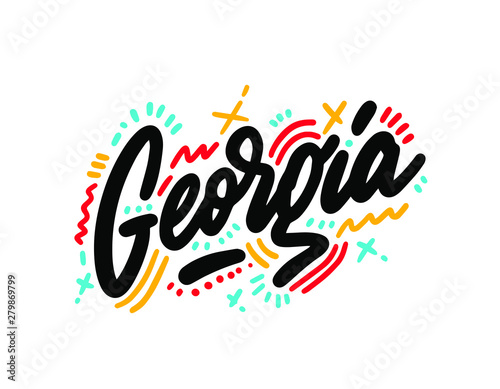 Georgia country big text suitable for a logo icon design
