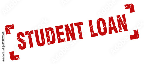 student loan stamp. student loan square grunge sign. student loan
