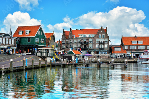 Volendam - charming dutch fishing village, small town in North Holland near Amsterdam, Netherlands photo