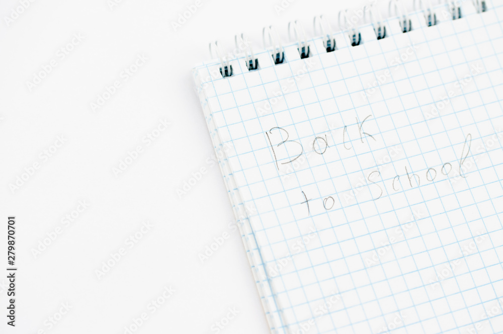the inscription on the notebook back to school the inscription on the notebook back to school