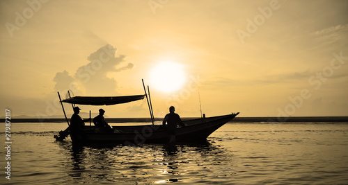Fishing Boat at Sunrise © shahrilkhmd