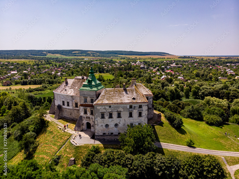 Olesko Castle,  Ukraine. Drone shot