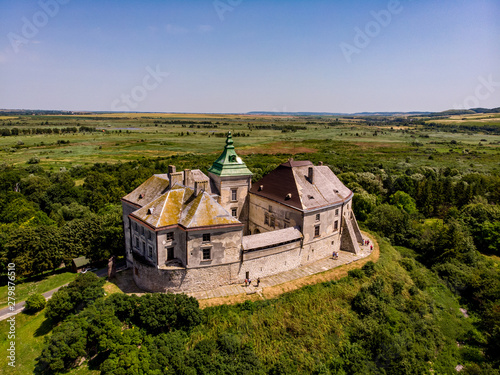 Olesko Castle,  Ukraine. Drone shot