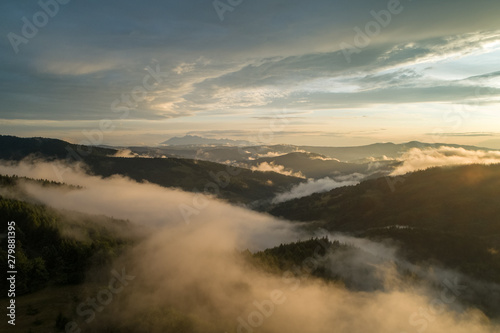 Sunset in beautiful Polish mountains and colorful sky_7