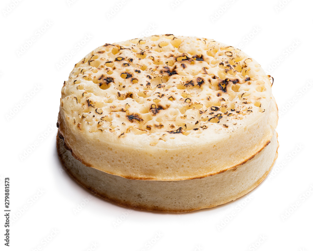 Giant crumpets isolated on white background Giant crumpets isolated on white background