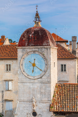 Loggia and Clock Tower, Trogir, Dalmatian Coast, Croatia, Europe photo