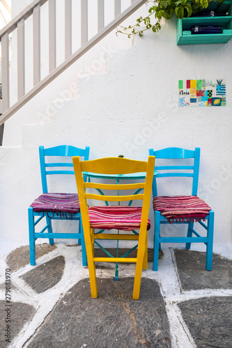 Cafe in Naousa, Paros, Cyclade Islands, Greece