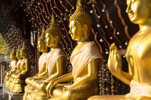 Statues at Seema Malakaya on Bere Lake, Colombo, Sri Lanka photo