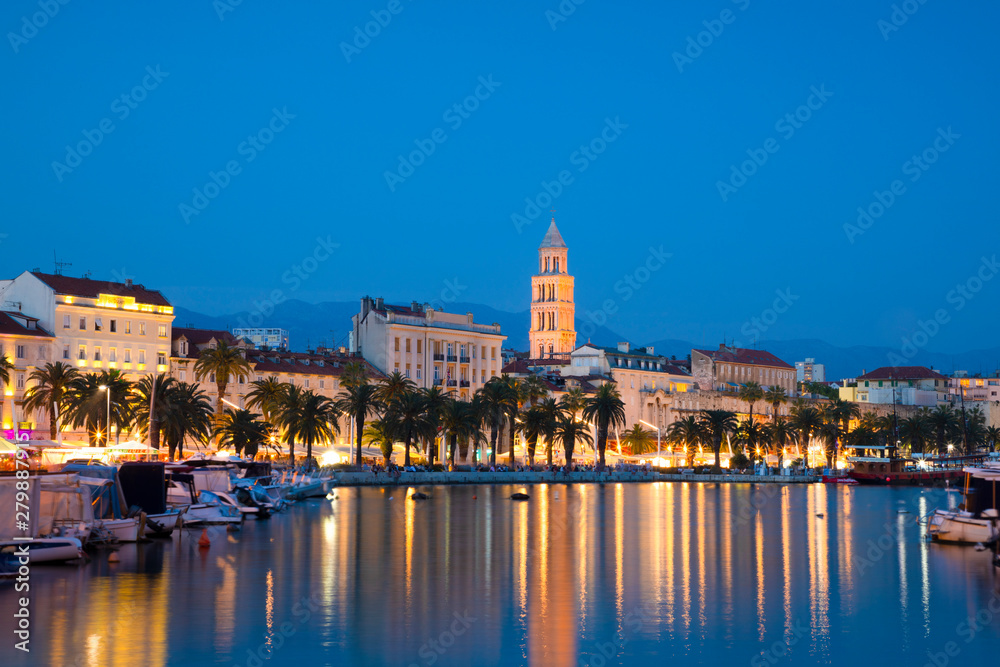 Split Harbour with Cathedral of Saint Domnius, Split, Dalmatian Coast, Croatia, Europe Split Harbour with Cathedral of Saint Domnius, Split, Dalmatian Coast, Croatia, Europe