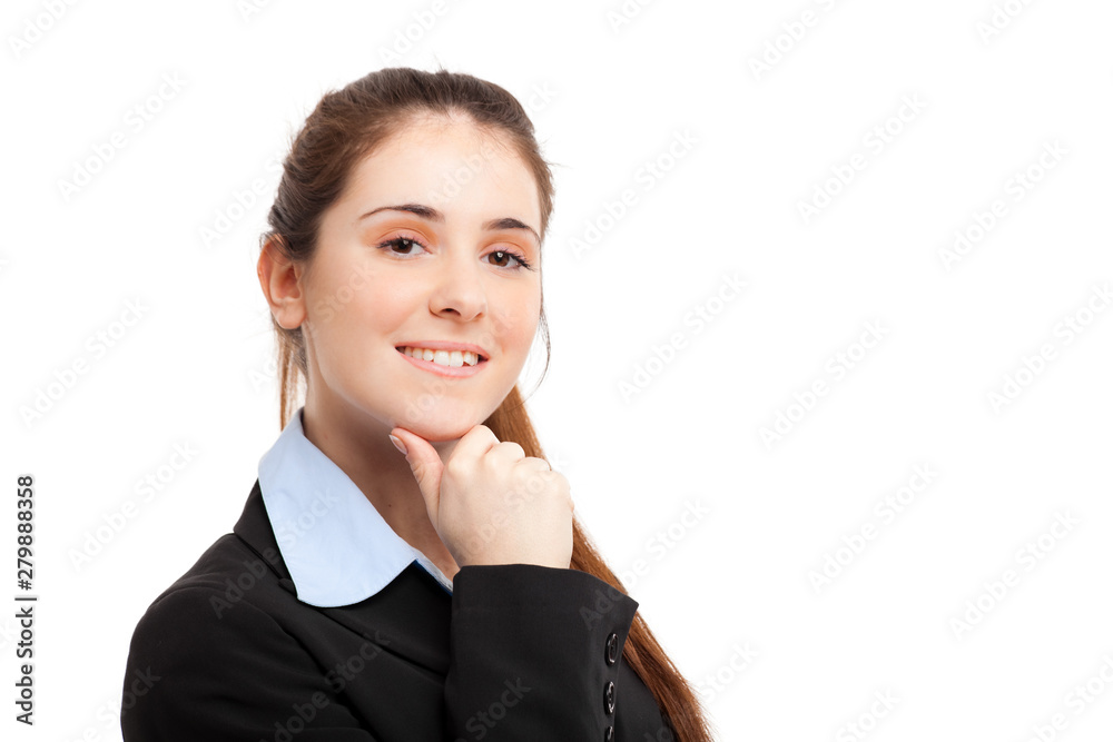 Portrait of a beautiful businesswoman isolated on white background Portrait of a beautiful businesswoman isolated on white background