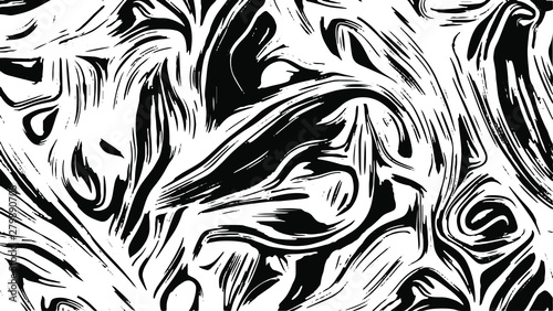 Liquid paint swirls texture vector. Distressed overlay texture. Grunge background. Overlay over any design to create interesting effect and depth. Vector Illustration. Black isolated on white. EPS10.