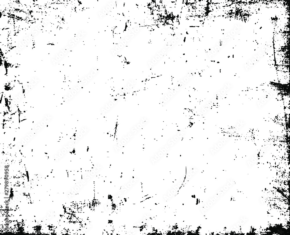 Fototapeta premium Scratched Grunge Urban Background Texture Vector. Dust Overlay Distress Grainy Grungy Effect. Distressed Backdrop Vector Illustration. Isolated Black on White Background. EPS 10.