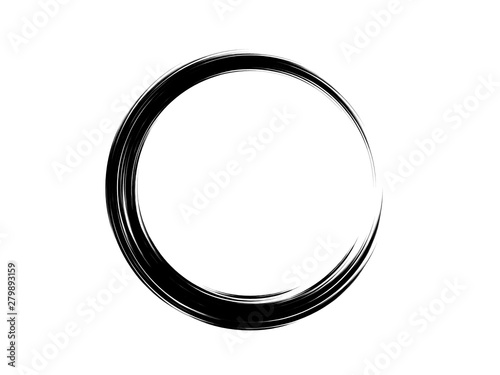 Grunge circle made of black paint for your project.Black oval frame.