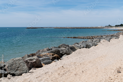 Beach sand with rocks in island of Noirmoutier in Vendee France © OceanProd