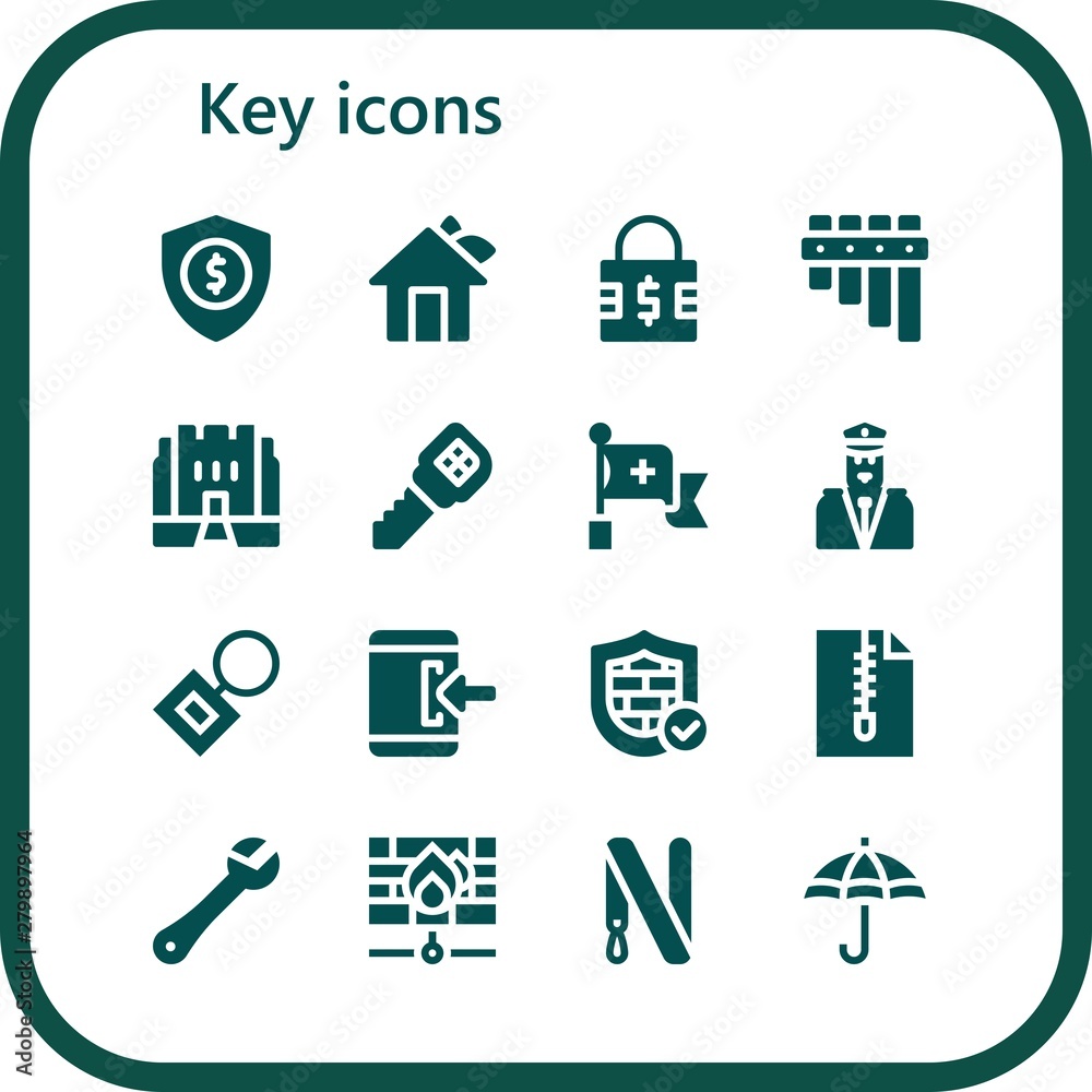key icon set key icon set