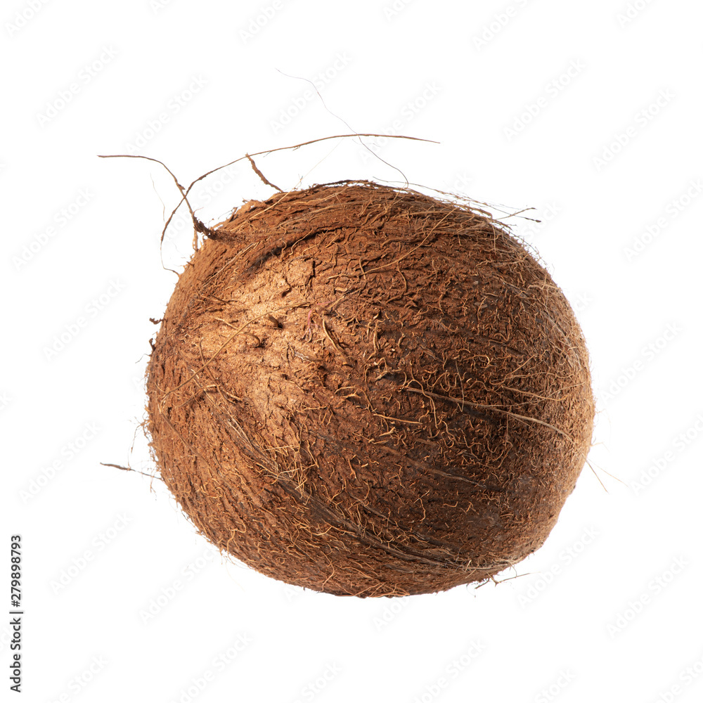 Hairy coconut isolated on white background Hairy coconut isolated on white background
