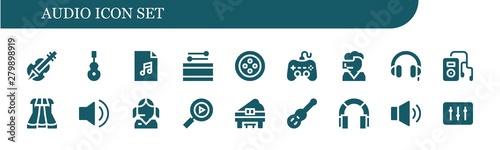 audio icon set