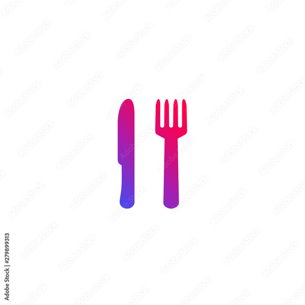 Food icon with knife and fork Food icon with knife and fork